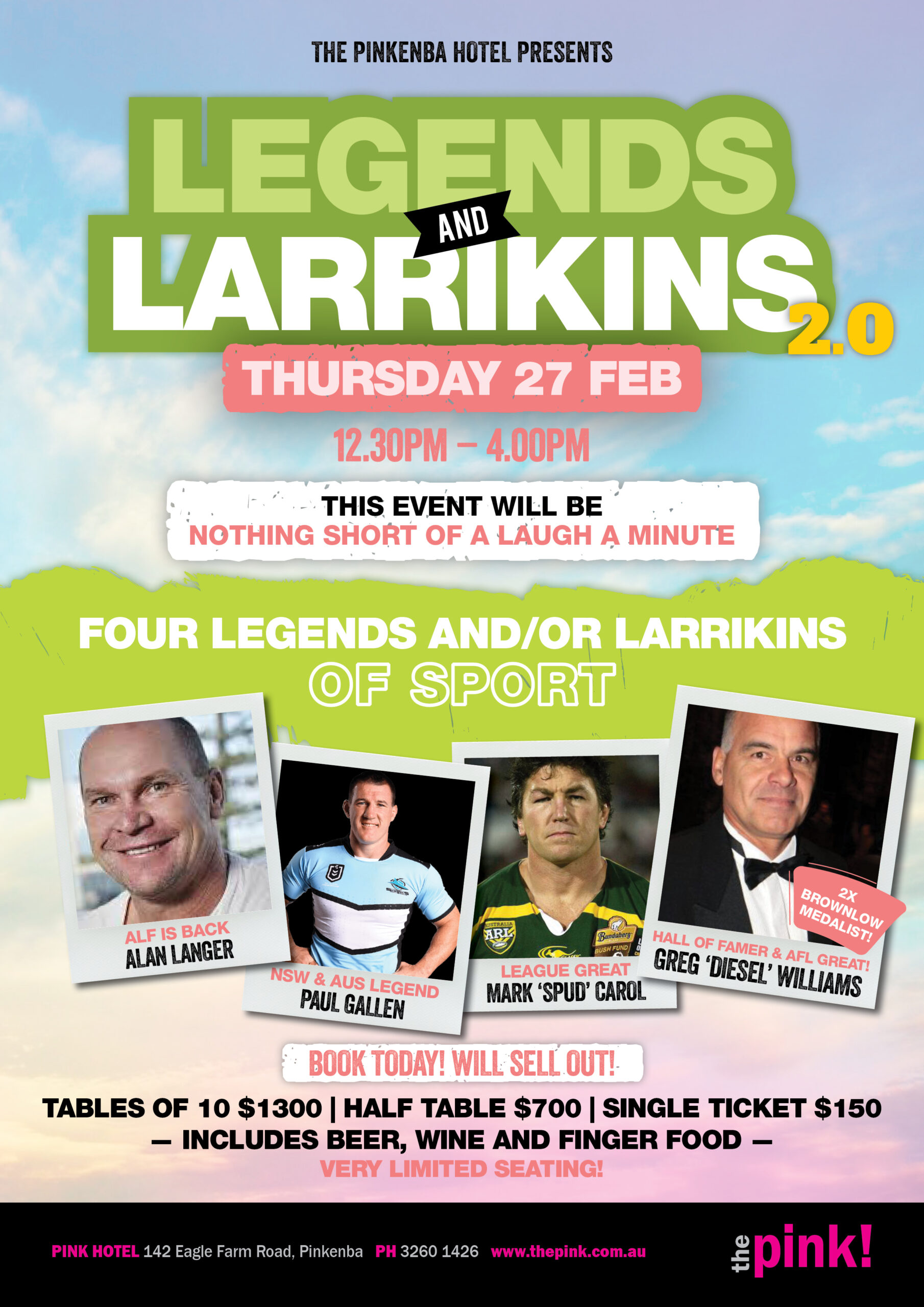 307 The PInk Legends and Larrinkins 2 Flyer